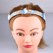 Blue unicorn horse Velcro hair hoop Princess headdress bangs broken hair fixed artifact magic sticker headband hair accessory