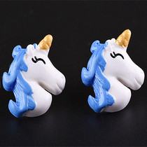 Pony horse children earrings tide ear clip blue unicorn cute cartoon students personality earless ear jewelry
