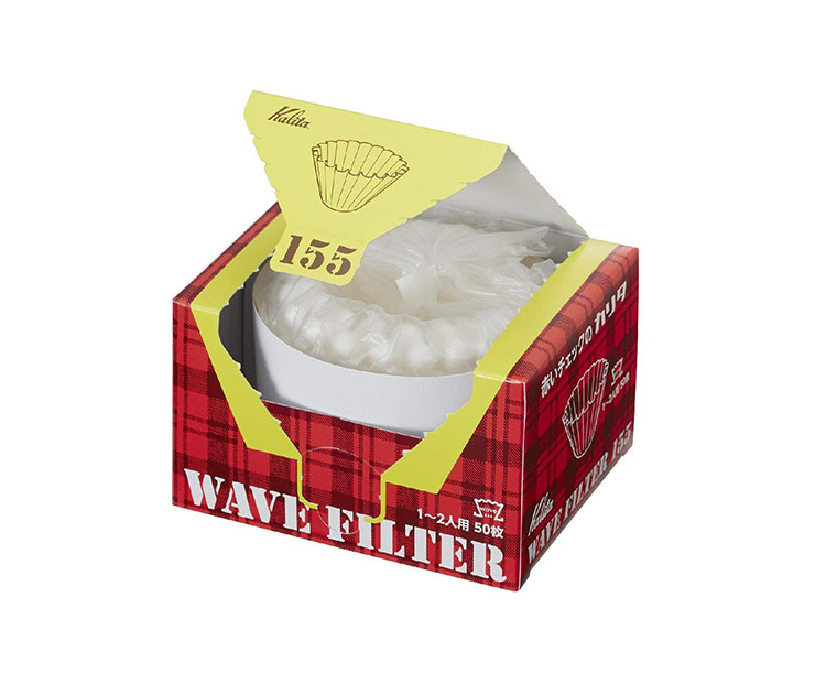 Nhật Bản Kalita Wave 155/185 bánh cốc lọc cà phê giấy tẩy trắng 100 tờ K01 / K02 - Cà phê phin pha cafe inox