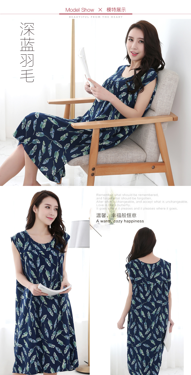 Yi với cotton lụa nightdress nữ mùa hè không tay vest kích thước lớn đồ ngủ ăn mặc chần bông váy dịch vụ nhà phần mỏng