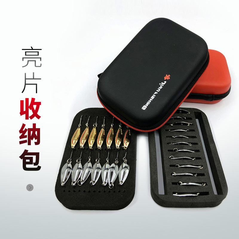 Luia EVA Bright Sheet Bag Bait Case Portable False Bait Microbios Macoate White Strips Three Bento Lead Head Hook Containing Bag