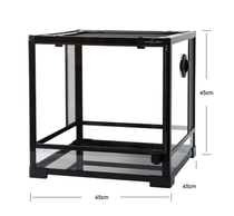 REPIZOO removable glass reptile feeding case for chameleon turtle tree frog lizard mane RK0105S