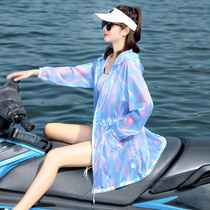 Sunscreen women long summer 2021 new color long sleeve thin coat UV resistant breathable sunscreen shirt