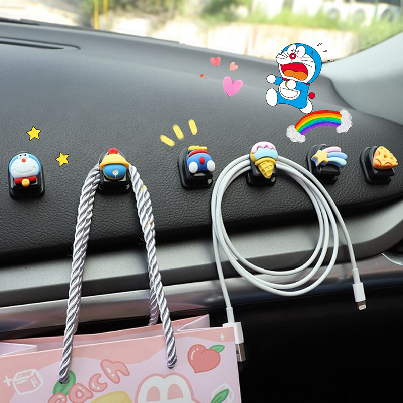Car Interior Small Hook Multifunction Front Decoration Cute Cartoon Chair Back Utility Vehicle Hook Supplies Big All
