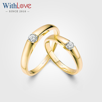 WithLove cronyism the more yellow 18K gold 25 diamond wedding to the commandment of the ring and the love of the ring