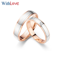 WithLove only love more 18K colored gold diamond ring Pt950 platinum wedding ring rose love