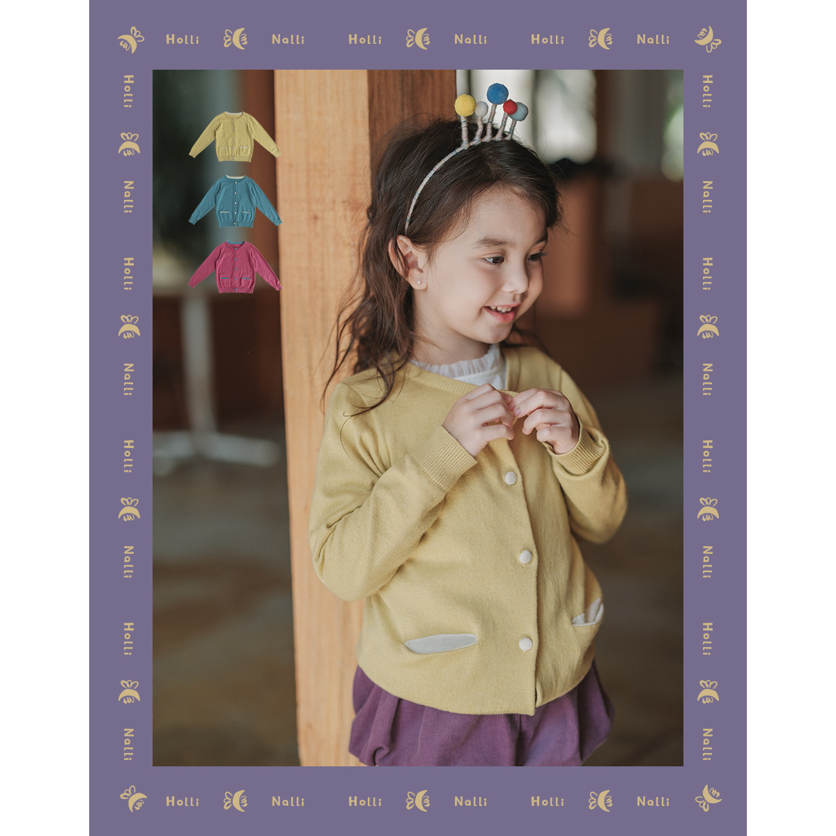 Olinali Original cotton Mountain cashmere Coloured pocket cardiopouses 100 hitch commute Four Seasons boy girl