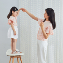 Olinali parent-child Xinjiang long-staple cotton ruffled umbrella sleeve Joker girl T-shirt female treasure coat 2019