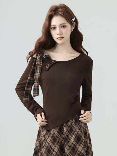 Цветной осенний лонгслив, дизайнерский приталенный короткий корсет, тренд сезона