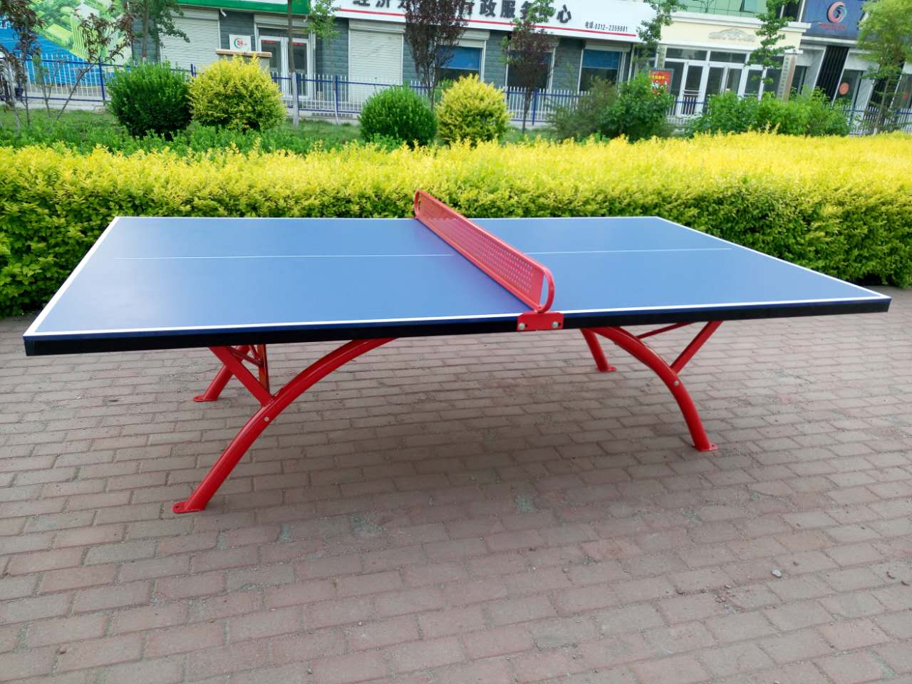 Outdoor table tennis table standard training folding waterproof rainproof sunscreen table competition general household with net table case