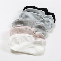 Summer-on-day Department Right Angle Minimalist Socks Children Spring Summer Autumn Seasons Pure color Low Help ladies boat Sox shallow stockings Short Sox