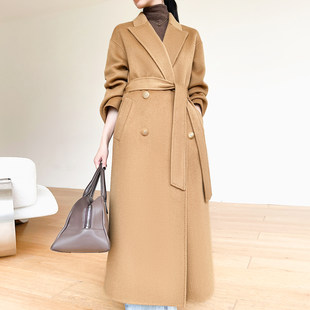 Демисезонное двусторонное кашемировое длинное пальто, 2023 года