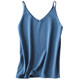 2023 spring and summer new knitted v-neck small strap sleeveless top sexy vest women's short bottoming shirt