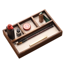Iseries Solid Wood Vendish Trays Tea Tray Tenon and Environmentally Friendly and odorless Home Venehouse Four Treasure Ink Stone containing disc containing box