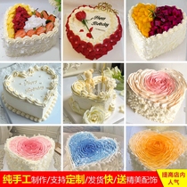 Loving Emulation Cake Model Props 2024 New Wedding Festive Baking Decoration Plastic Furnishing Samples Customised