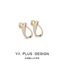 Fave Retro Earrings Temperament Geometric Pattern Ear Nail mosquito coil Ear Clip Without Earbuds Woman Light Extravaganza Superior sensual sensual