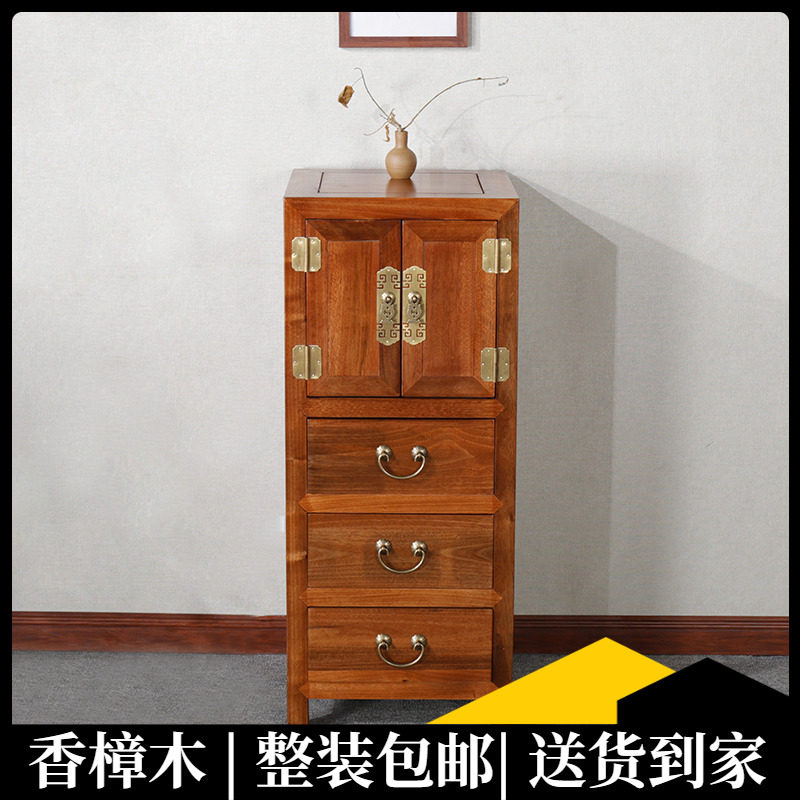Chinese Solid Wood Five-Closet Bedroom Cabinet Modern Living Room Drawer Furniture with Door to Accommodate Furniture
