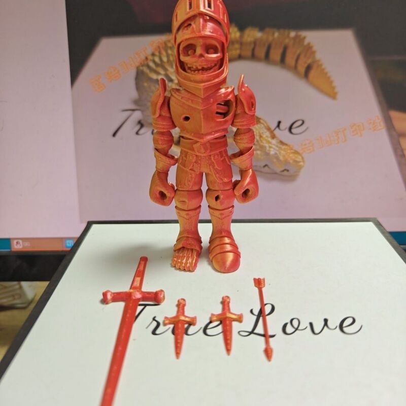 3D Printed Skeleton Warrior Skeleton Knight with Movable Joints, Cheap Trendy Internet-Famous Christmas Gift for Stall Setup and Pranks