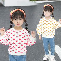 Girls Long Sleeved T-Shirt Baby 2021 New Childrens Top Baby Children base shirt Spring and Autumn Cotton Body Shirt