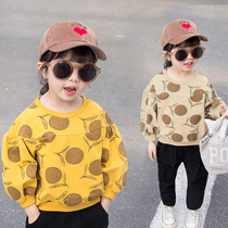 Baby girl base shirt autumn thin baby girl T-shirt long sleeve 2021 new baby boy foreign style coat
