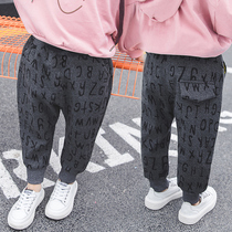 Girls plus velvet pants Children Baby thin velvet pants autumn and winter 2021 New Baby Children sports pants one velvet wear