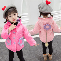 Female baby red cotton-padded jacket short foreign-style childrens girls cotton-padded jacket in winter 2021