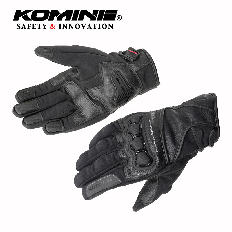 KOMINE Autumn/Winter New CE2 High Protection Knight Gloves Male Windproof Warmth Shock Absorber Fall GK-843