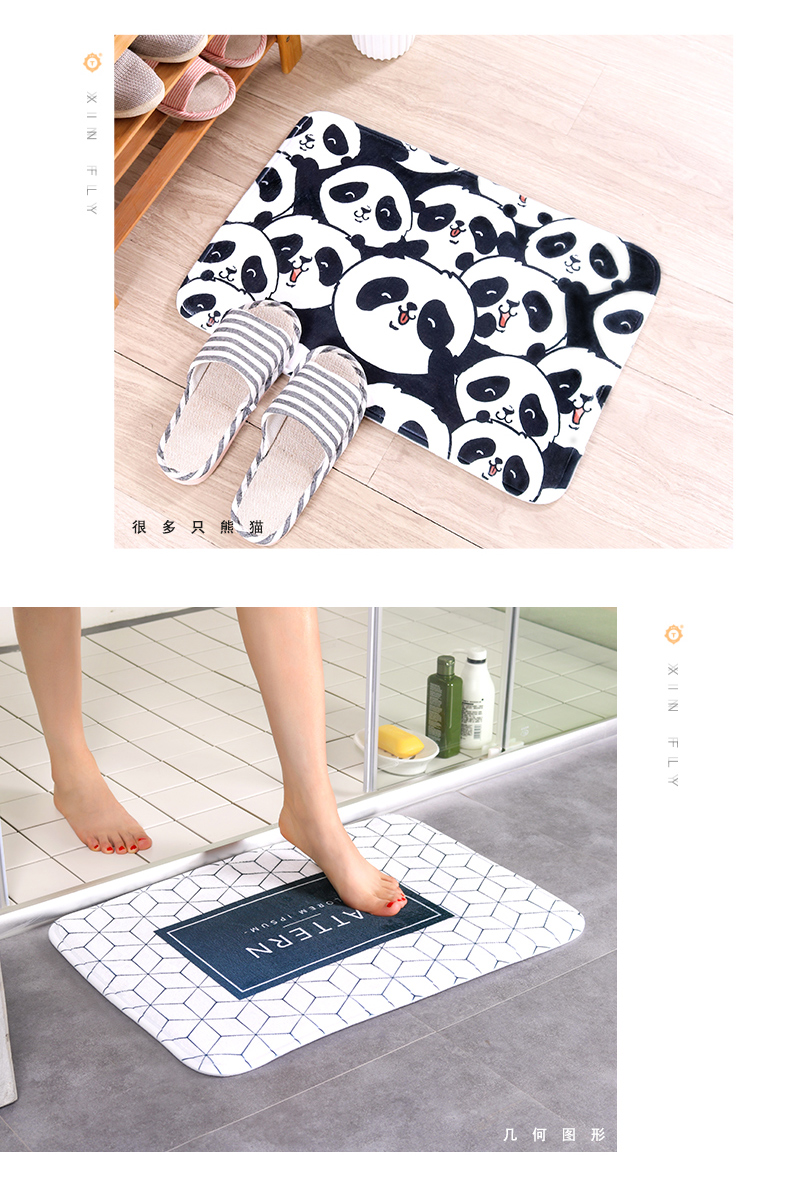 Thảm cửa mat phòng tắm chống trượt mat chân mat phòng ngủ nhà phòng tắm nhà vệ sinh cửa thấm thảm thảm nhựa trải sàn