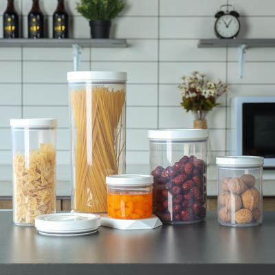 Moisture-proof sealed plastic household kitchen storage bucket, fresh-keeping box, transparent storage tank for dry goods and grains, large size
