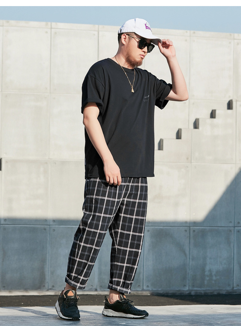 B.X thủy triều thương hiệu kích thước lớn quần áo nam ngắn tay mập mạp cộng với phân bón tăng in ấn mùa xuân từ bi nam từ bi - Áo phông ngắn áo phông nam tay ngắn có cổ