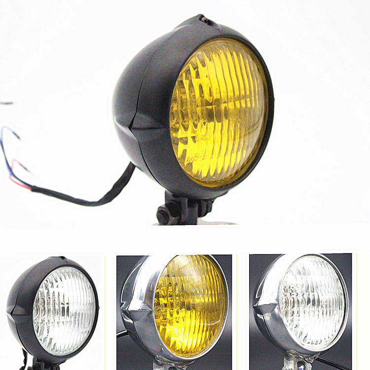 Japanese retro locomotive four corners aluminum alloy modified headlights Nanjing King Kong car Tianjun 125 modified