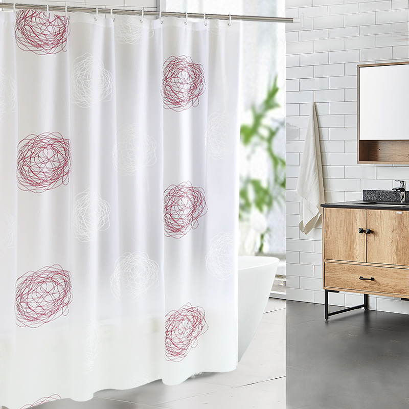 Toilet bath curtain waterproof cloth suit free of punch and mildew thickened bathroom bath partition curtain shielded hanging curtain-Taobao