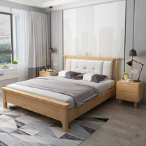 Solid wood bed modern minimalist Nordic 1 5 m 1m8 Twin Beds Air Pressure High Box Storage Master Sleeper Light Lavish Factory Direct