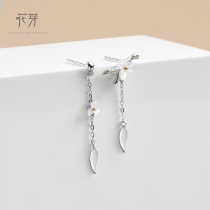 Flower buds original born as summer flower earrings female summer Chinese style Hanfu earrings fairy flower earrings earrings sterling silver