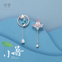 Flower Bud original 12 solar terms earrings 2021 new personality temperament senior atmosphere niche brand earring Silver Needle