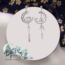 Flower bud design Huiyaji earrings 2021 New Tide silver needle and wind moon earrings female long temperament earrings