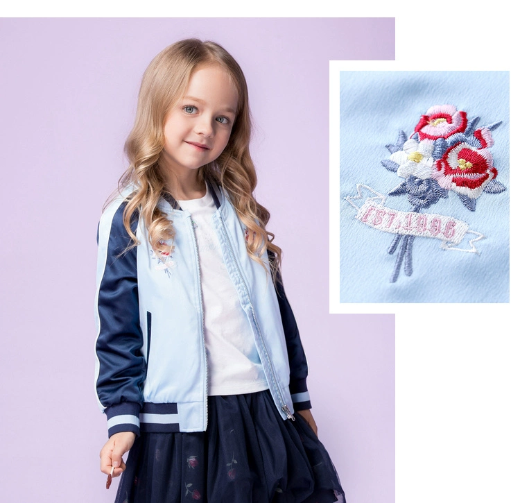 Quần áo trẻ em An Nai 2019 mùa xuân mới cô gái áo khoác đôi nữ trẻ em thời trang giản dị xu hướng đồng phục bóng chày - Áo khoác