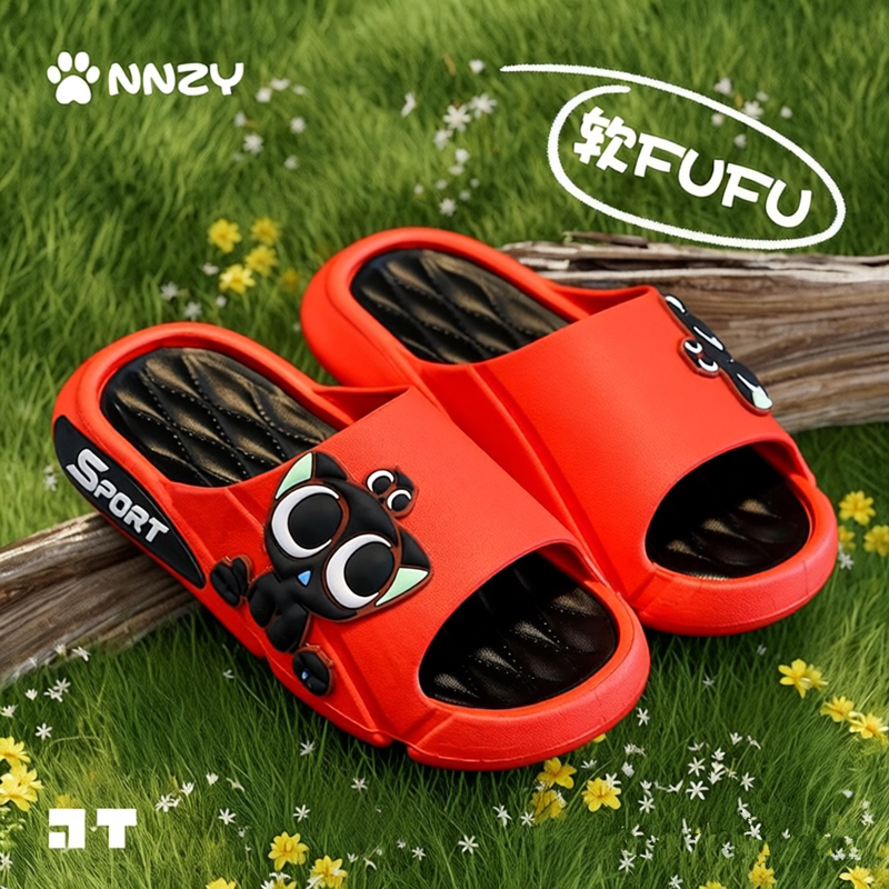 Luo Xiaohei Children's Summer Slippers for Boys, Massage Non-Slip Indoor and Outdoor Bathing Slippers for Older Children, Boys' Soft-Soled Sandals Luo Xiaohei Children's Summer Slippers for Boys, Massage Non-Slip Indoor and Outdoor Bathing Slippers for Older Children, Boys' Soft-Soled Sandals