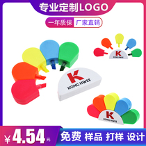 Creative 5 Color Fluorescent Pen Custom Print Logo Enterprise Office Gift Opening Event Handing Out Advertising Promotional Gift