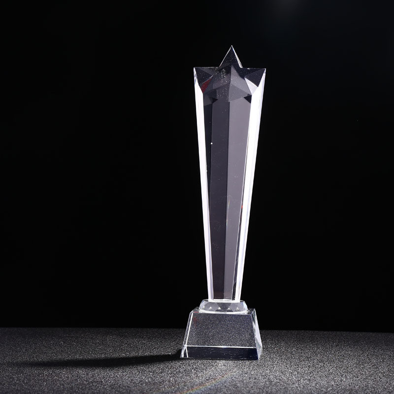 Featured face-to-face five-star crystal trophy drama performance competition trophy music competition trophy free lettering