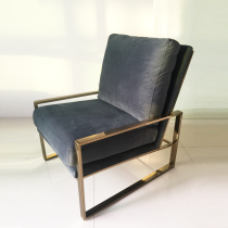 Rose Gold Sofa Chair Single Living Room Casual Chair Rear Modern Book Room Chair Stainless Steel Talks Leaning Back Chairs Talk Table And Chairs