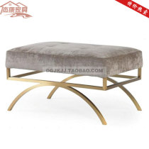 Nordic Living Room Changsha Sofa Bed Tailstool Dresden Dresden Clothing Shop Changing Shoes Stool Stainless Steel Bench Rest Area Long Bench