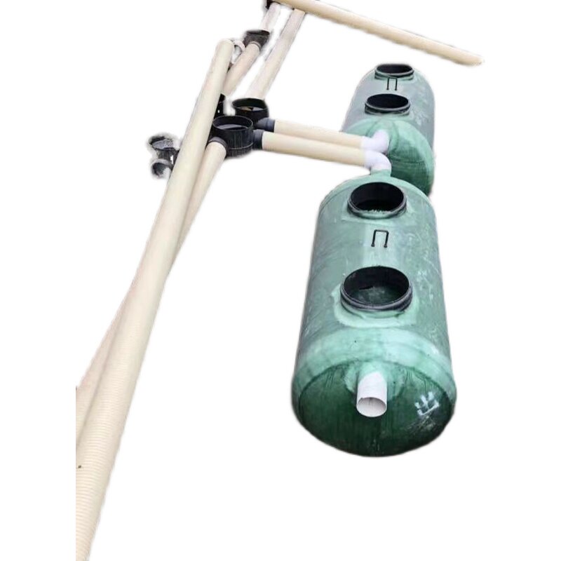 Three-grid septic tank GRP grease pool ground buried sewage tank farm finished biogas tank environmentally friendly manure barrel 