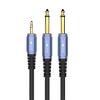 Akihabara 3.5mm to Dual 6.5mm Audio Splitter Cable, 3.5mm Small Three-Core to Dual Large Two-Core Adapter Cable for Connecting Laptops, Mobile Phones, Mixers, Speakers, and Amplifiers