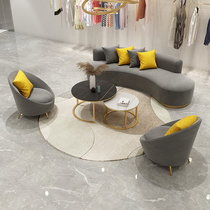 Light Extravagant Beauty Salon Reception Sofa Arched Designer Hotel Lobby Brief Modern Creative Clothing Shop Small Sofa