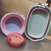 SOSO Global] Japan Frost Mountain Folding Waterbasin Series Infant Baby Baby Washing Basin Bathing Pins Easy to store