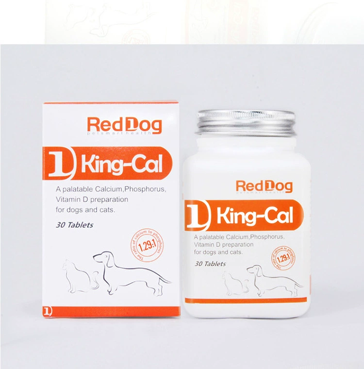 Chó đỏ Canxi Chó con Người lớn Mèo và Chó Cao xương Canxi Tăng cường ăn uống ngớ ngẩn Thú cưng dài Canxi 30 Viên nén - Cat / Dog Health bổ sung