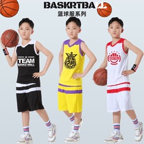 Childrens basketball uniform set Boys competition training team uniforms boys and pupils sportswear custom girls Jersey