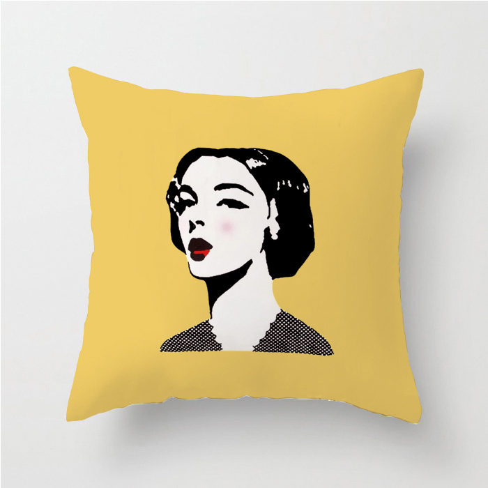 Sexy chân dung phòng khách cao cấp gối sofa đơn giản hiện đại quán cà phê đệm mô hình phòng gối gối chăn gối 2 trong 1 cho bé