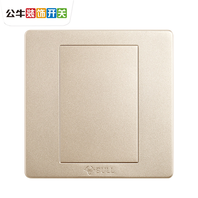 Bull Decoration Switch Socket 86 Type Home Wall Panel Concealed Fire Blank Panel Champagne Gold Cover